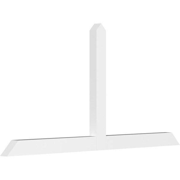 Ekena Millwork Portland Architectural Grade PVC Gable Bracket, 108"W x 54"H x 4"D x 6"F, 12/12 Pitch GBP108X54X0406POR00 - main